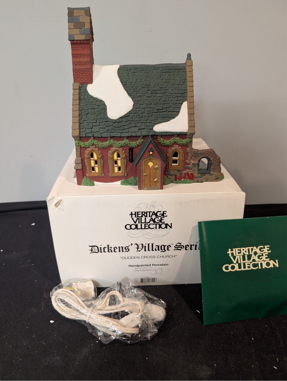 Department 56 Dickens Village Dudden Cross Church 58343 1995 Box Light